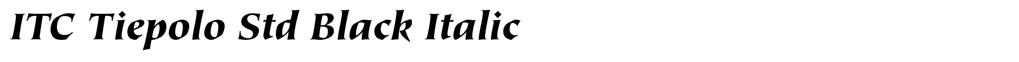 ITC Tiepolo Std Black Italic image
